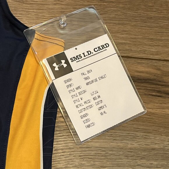 Women's Under Armour Titans Running Singlet SZ MEDIUM Racerback Track Blue - Picture 3 of 8